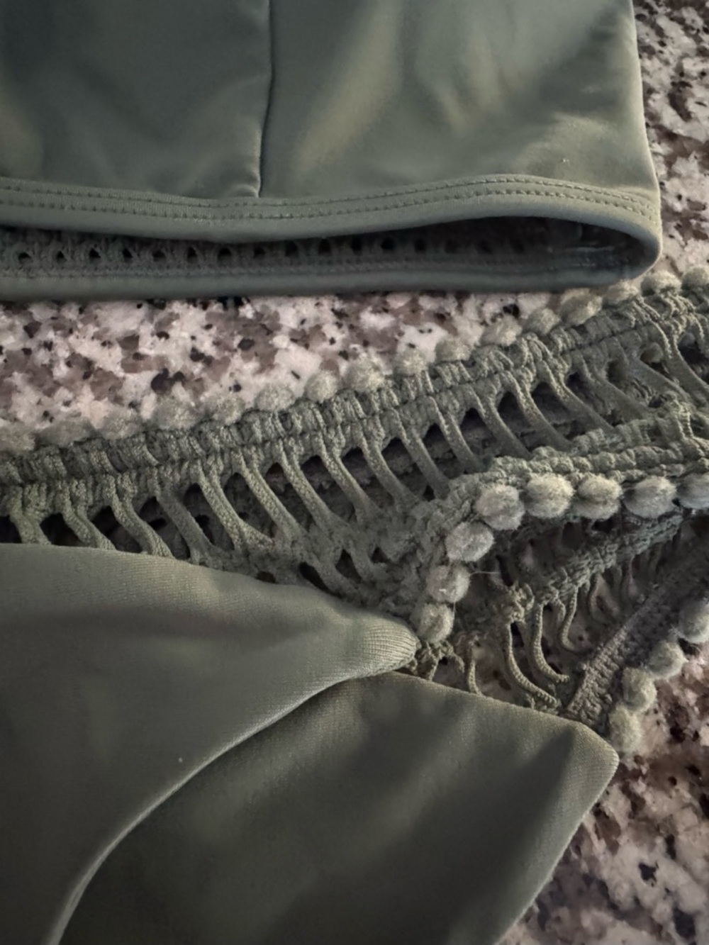 Rip Curl Olive Green Crochet-Back Bikini Set - Picture 2 of 4
